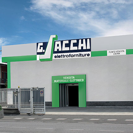 Punto Vendita Sacchi Elettroforniture a Crema. Ingrosso e distribuzione di materiale elettrico a Cremona, Cremona.