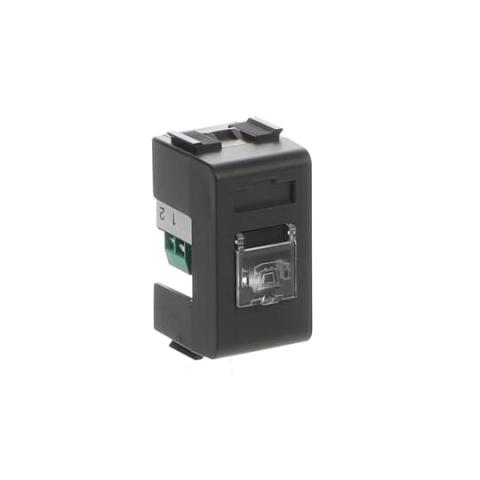 Immagine per Telephone jack, RJ11 connector 1 gang Black - Elos da Sacchi elettroforniture