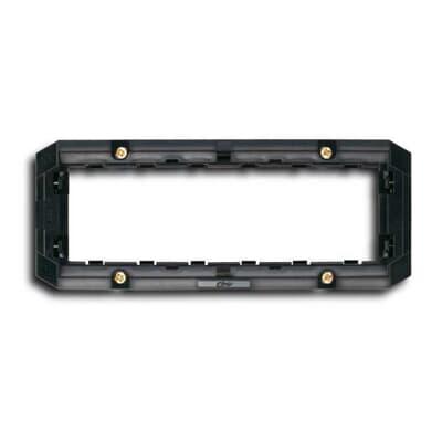 Immagine per Support frame, 6 modules 1 gang Black - Elos da Sacchi elettroforniture