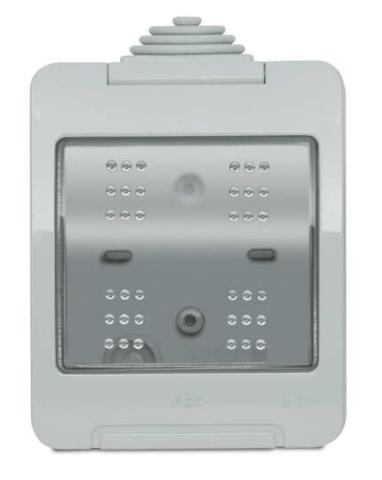 Immagine per IP55 wall box, 2 modules with Clamp White - Elos da Sacchi elettroforniture