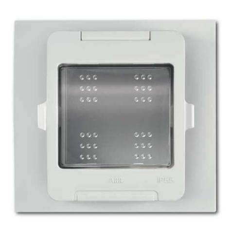 Immagine per Cover plate, 3 modules, flush mounting, WHITE with Hinged Lid 1 gang White - Elos da Sacchi elettroforniture