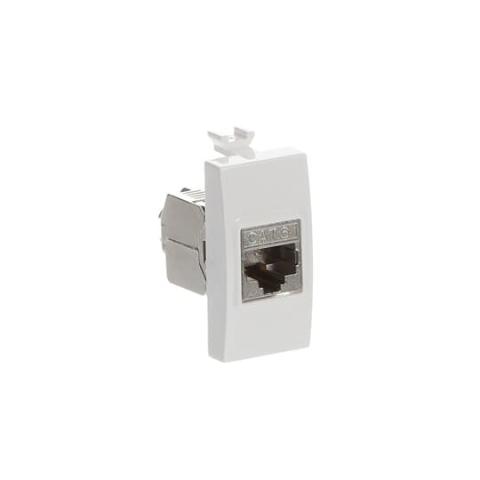 Immagine per RJ45 connector, Cat.6, FTP (shielded) 1 gang White - Chiara da Sacchi elettroforniture