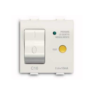 Immagine per Automatic RCD, 1P+N, C16 - 30 mA, breaking capacity 3kA 10 mA White - Chiara da Sacchi elettroforniture