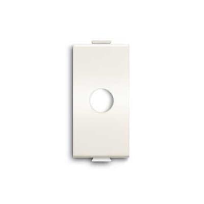 Immagine per Blank cover, 1 module, with hole for cable outlet ø 12.5mm Switch/push button with Without imprint White - Chiara da Sacchi elettroforniture