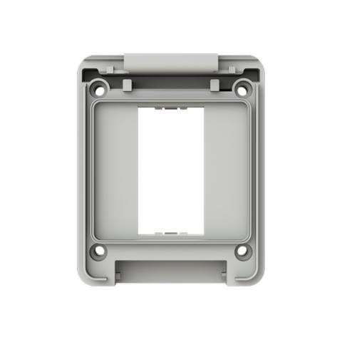 Immagine per IP55 enclosure, 1 place, 2 modules width with Clamp Grey - Chiara da Sacchi elettroforniture