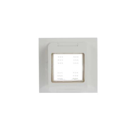 Immagine per IP55 frame for flush mounting, 2 modules, WHITE with Hinged Lid 2 gang White - Chiara da Sacchi elettroforniture