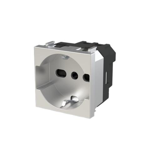 Immagine per Italian P30/17 socket outlet 16/10A - 2M - Silver da Sacchi elettroforniture