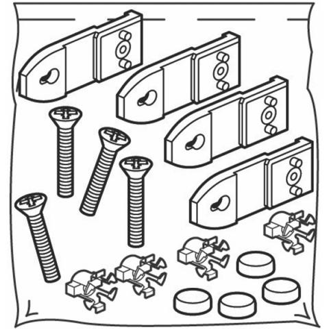 Immagine per MAS LDX P - KIT 4 PIASTRE FISSAGGIO A MU da Sacchi elettroforniture