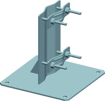 Immagine per PIASTRA X POSA TERRA PALI D.42/80 da Sacchi elettroforniture