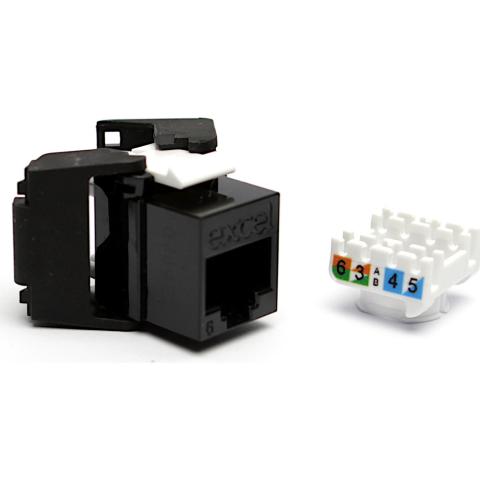 Immagine per PRESA RJ45 C6 UTP KEYSTONE NERA da Sacchi elettroforniture