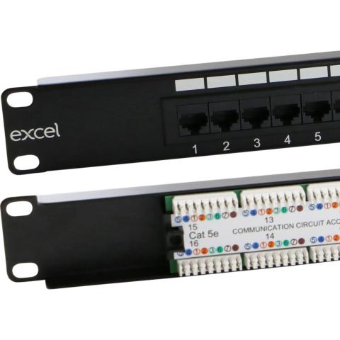 Immagine per PATCH PANEL 16 RJ45 CAT5E UTP NERO da Sacchi elettroforniture