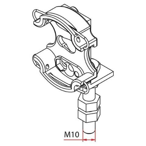 Immagine per TM2 SUP45 - CLIP SUP.ADJ.H_1PC da Sacchi elettroforniture