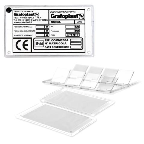 Immagine per VETRINO PER PORTATARGA 70X17MM MC=400 PZ da Sacchi elettroforniture