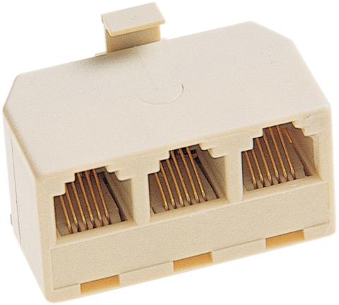 Immagine per ACCOPPIATORE TRIPLO TELEF. PER PLUG 6/4 da Sacchi elettroforniture