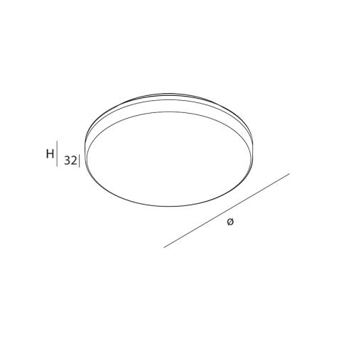 Immagine per LUNA TND: LED 36W 3000K D=400 BIA CRI90 da Sacchi elettroforniture