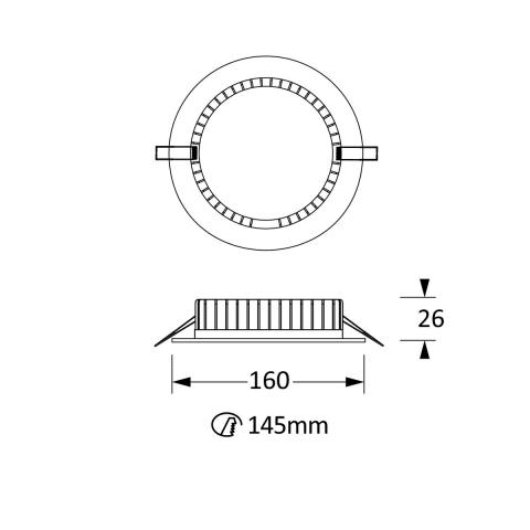 Immagine per SLIM TND: 13W 4K CRI90 220-240V D=160 da Sacchi elettroforniture