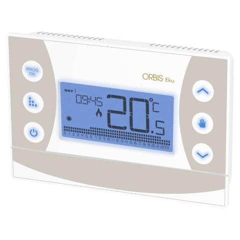 Immagine per EKU BIANCO Cronotermostato digitale da parete con comandi touch sensitive, programmazione settimanale, alim.2 batterie 1,5V da Sacchi elettroforniture