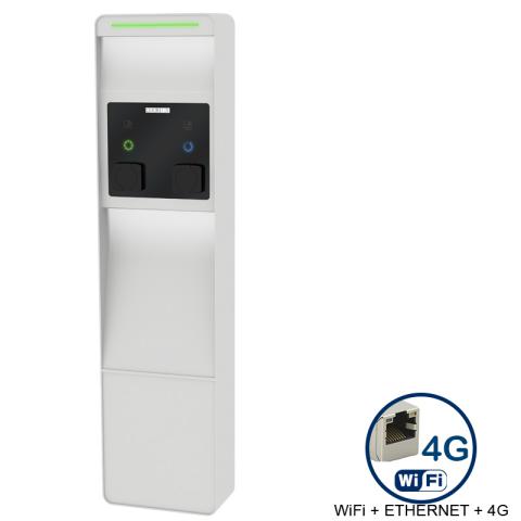 Immagine per VIARIS CITY+ BBT222ETHG TRIFASE 22 kW + 22 kW,  2 prese TIPO 2 e SHUTTER,WiFi+Ethernet+4G, lettore carte RFID da Sacchi elettroforniture