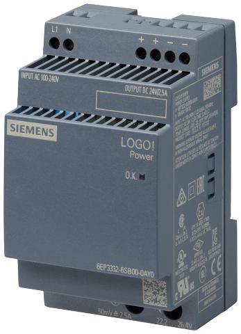 Immagine per LOGO!POWER 1AC DC24V 2.5A da Sacchi elettroforniture